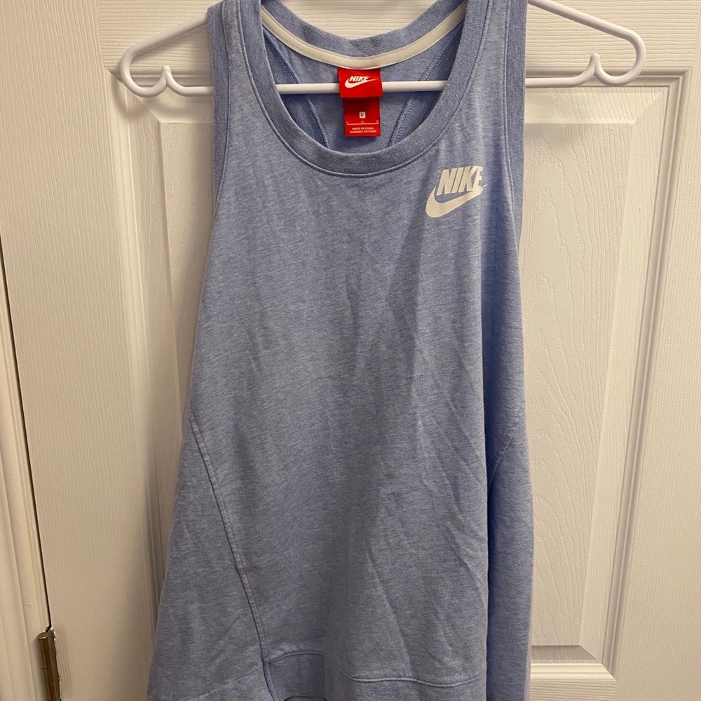 Blue Nike racerback tank top